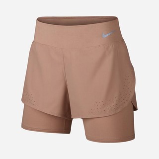 Pantaloni Scurti Nike Eclipse Running Dama Roz Aurii | ZWHB-82103